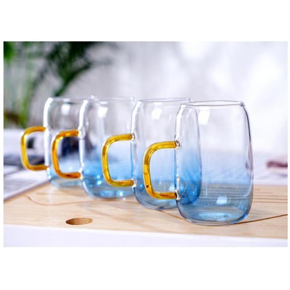 Bộ Ly và Bình thuỷ tinh Blue&Gold Nordic cao cấp - Sky