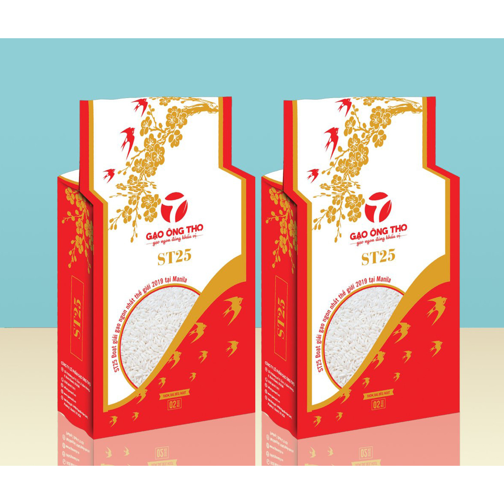 Combo 2 Túi Gạo ST25 2Kg Ông Thọ - Cơm Thơm, Dai, Mềm Dẻo, Vị Ngọt - Đạt giải gạo ngon nhất thết giới 2019 tại Manila