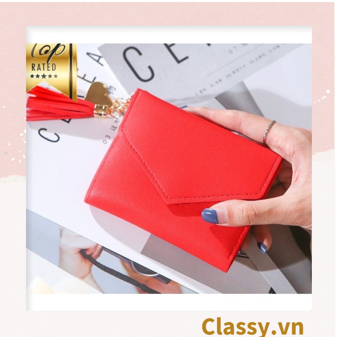 Ví nữ Classy mini cao cấp ngắn cute dễ thương nhỏ gọn bỏ túi thời trang