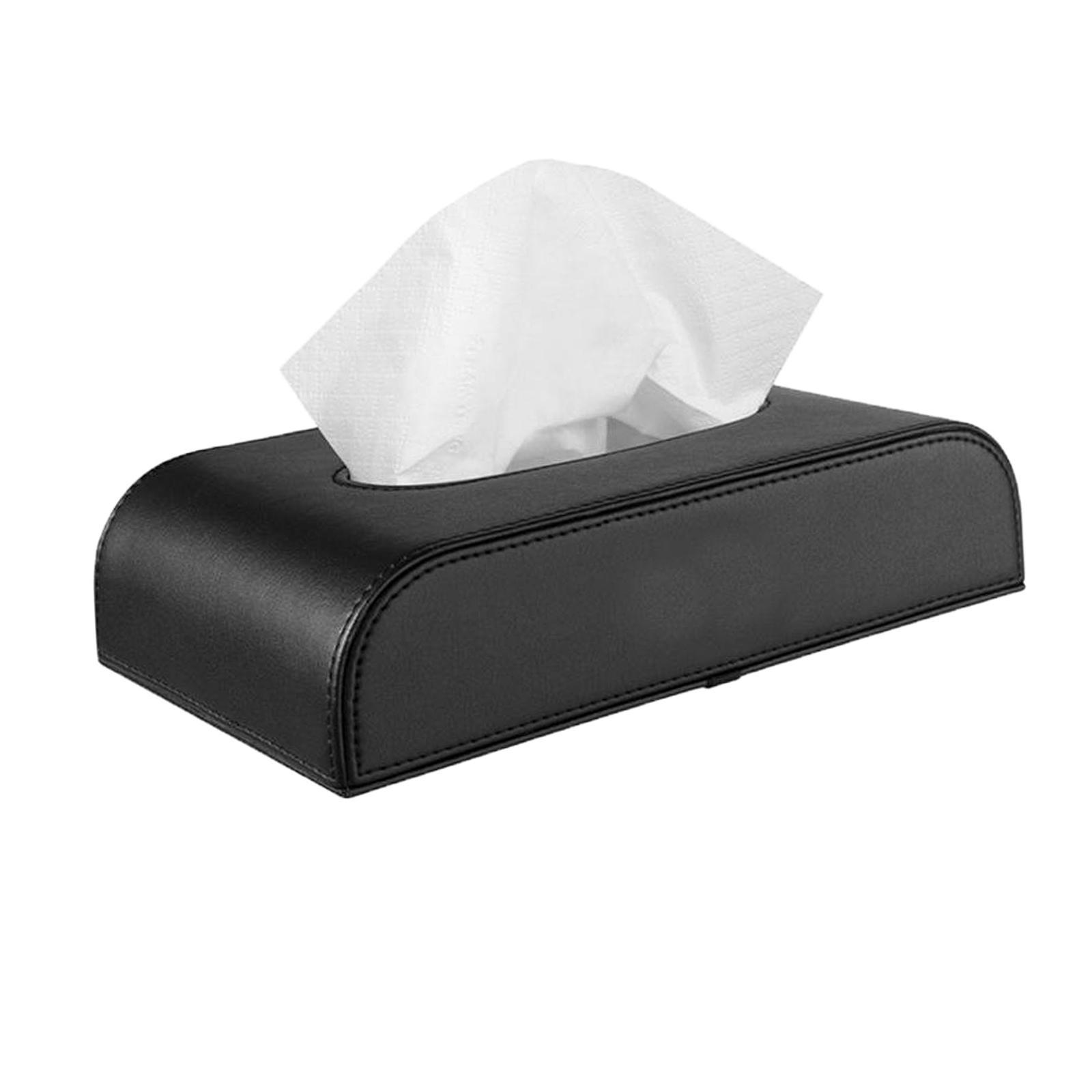 Auto PU Leather Paper Towel Case Tissue Box Paper Storage for Home Office