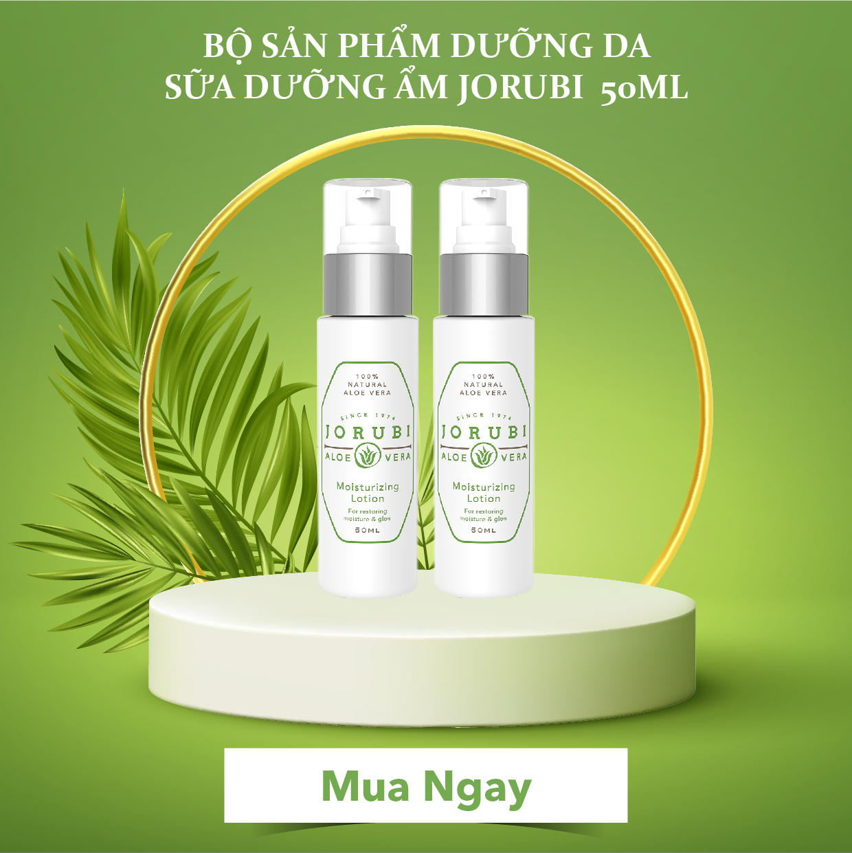 Combo 2 Chai Lotion Chăm Sóc Da Mặt Jorubi Chiết Xuất Từ Nha Đam, Giúp Trắng Hồng Rạng Ngời Tự Nhiên