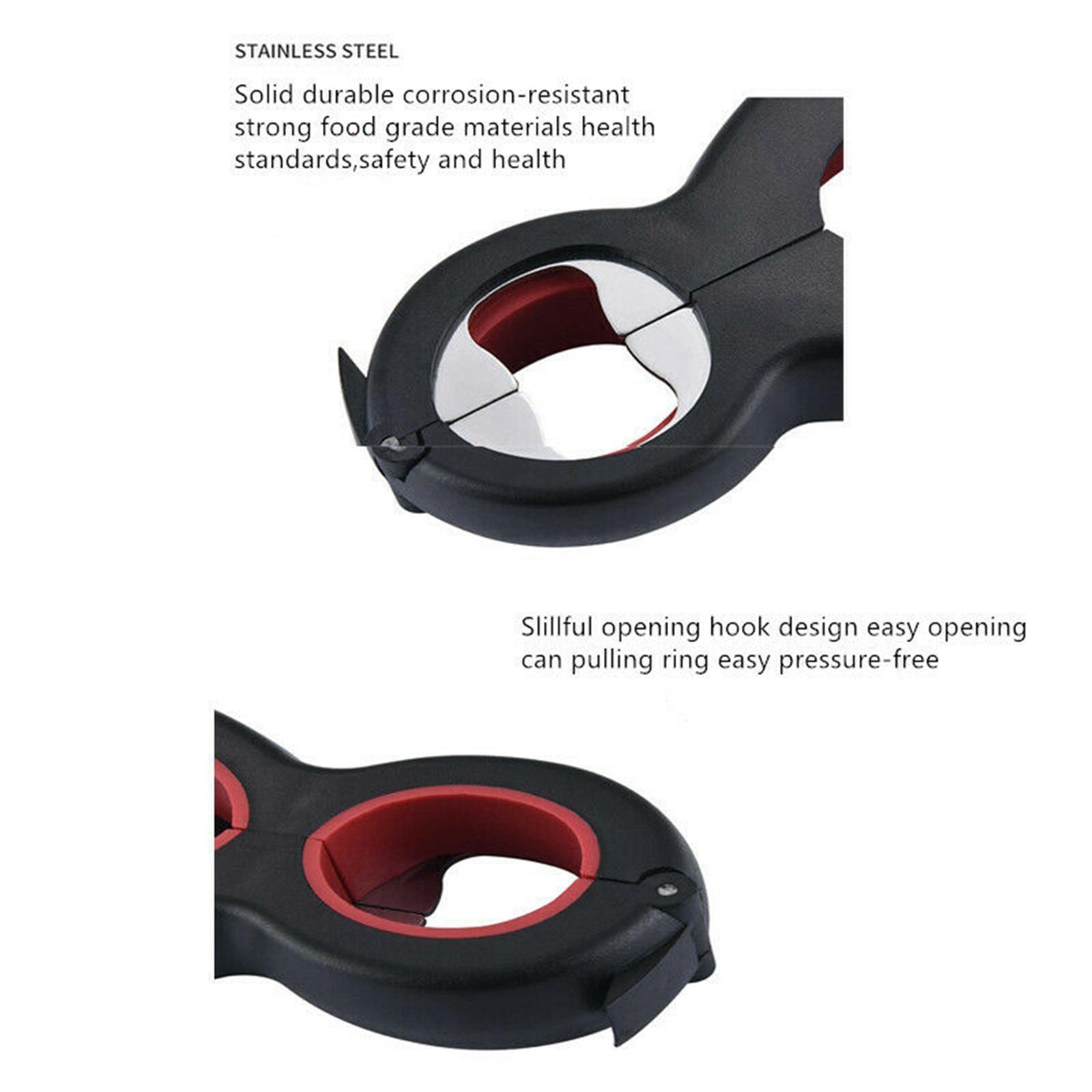 6 in 1 Multi Opener Bottle Cans Opener Kitchen Jar Twist Off  Lid Tool