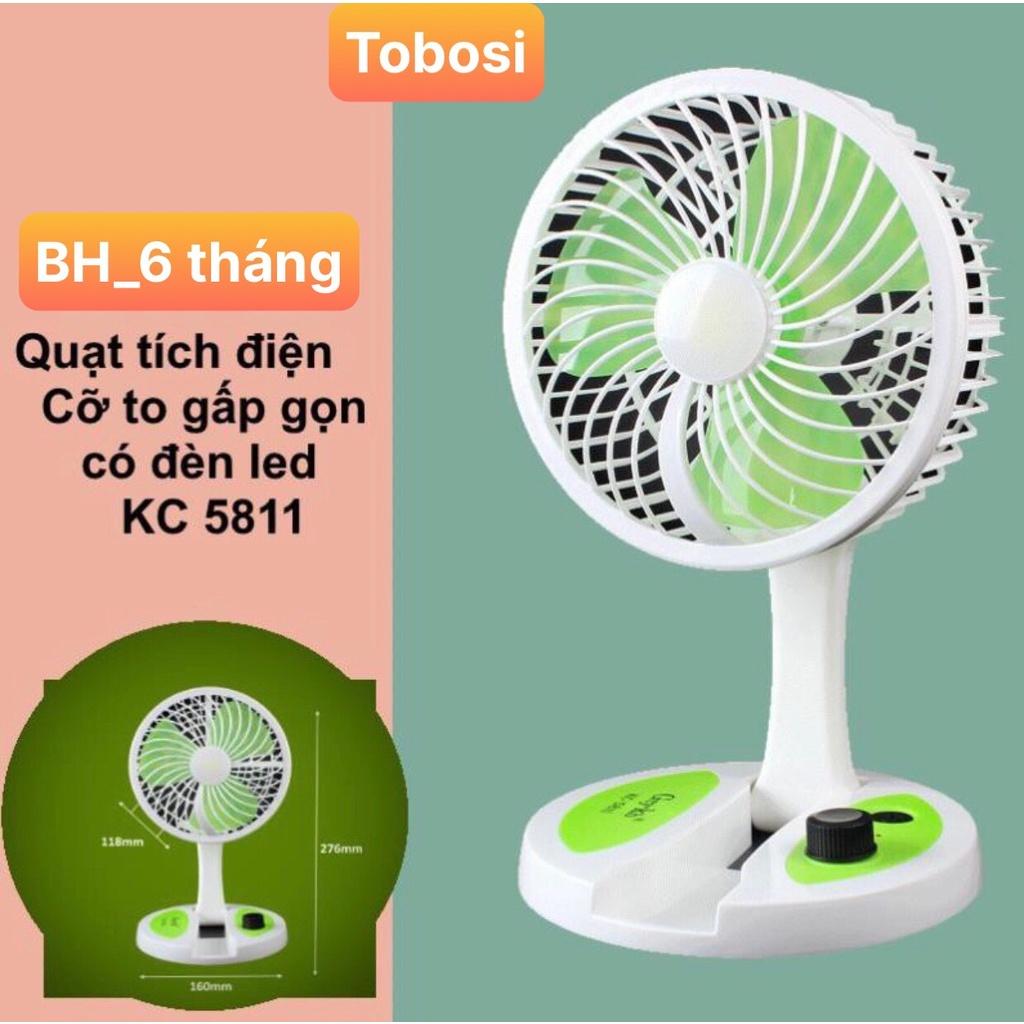 Quạt Tích Điện Mini Để Bàn Gấp Gọn, Có Đèn Sáng Tiện Lợi ,Gió Cực Mạnh – Hàng Loại 1