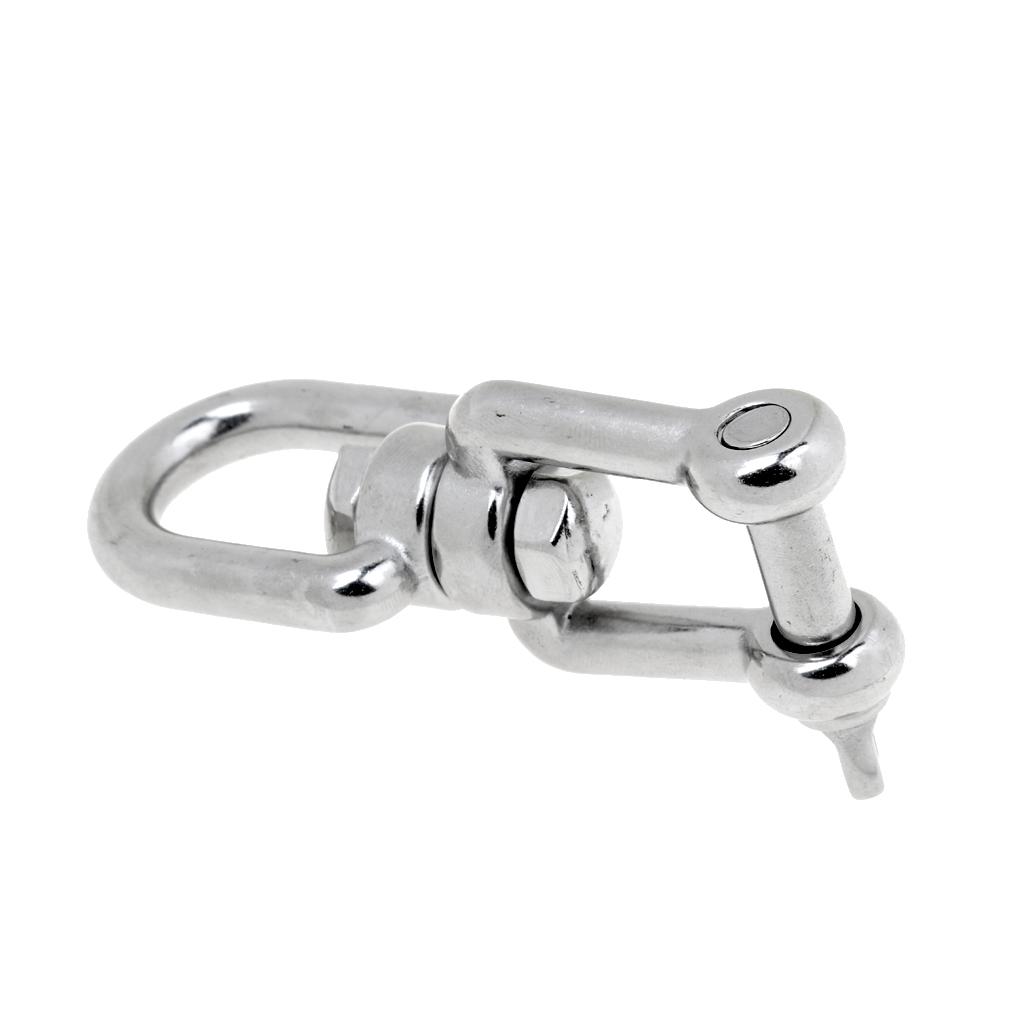6mm 8mm 2Pcs Marine Stainless Steel Boat Swing Shackle Connecting Jaw