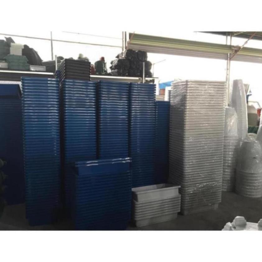 Combo 2 chậu đen chữ nhật to sâu trồng rau KT 68x42