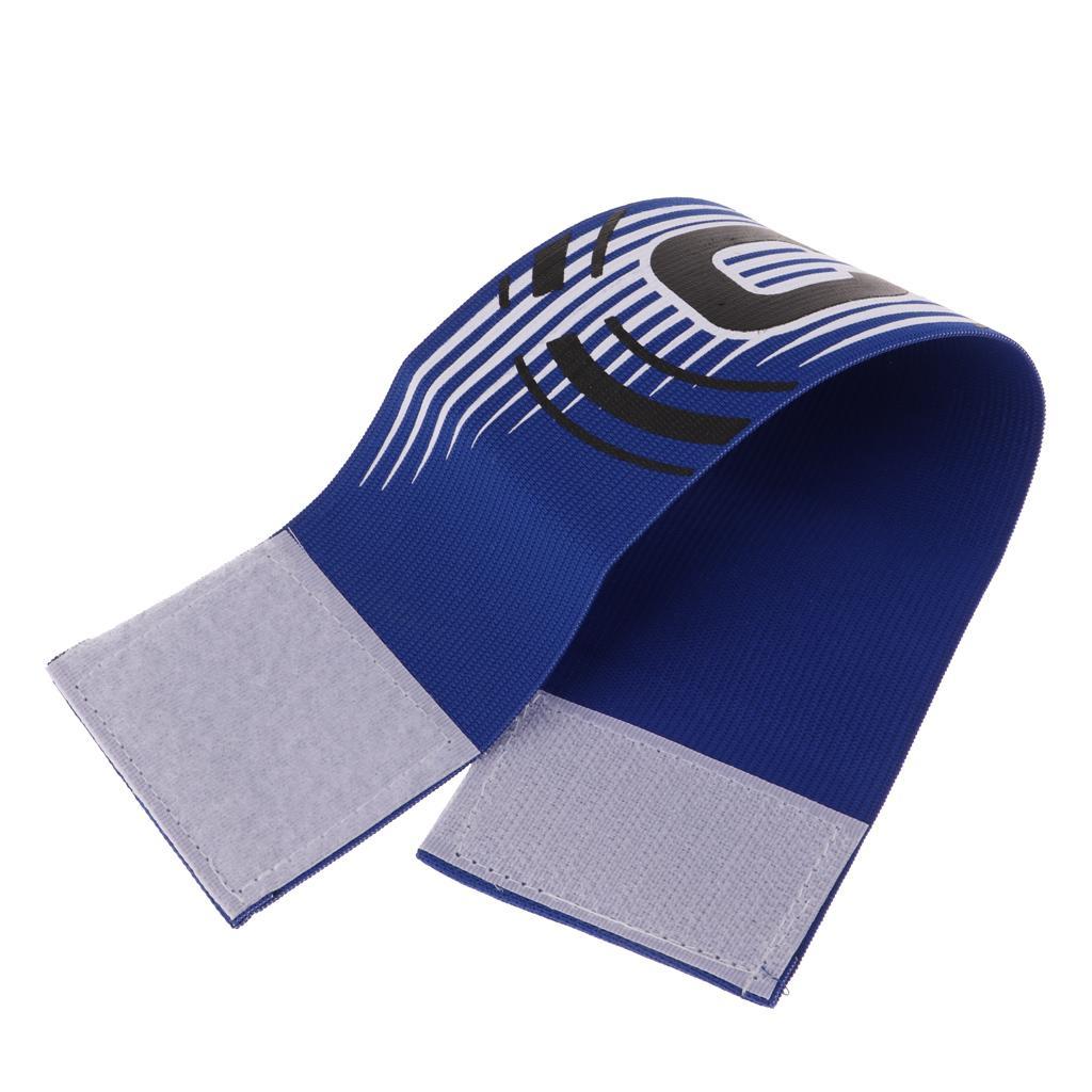 3-5pack Captain Armband Football Soccer Sports Adjustable Arm Bands Blue