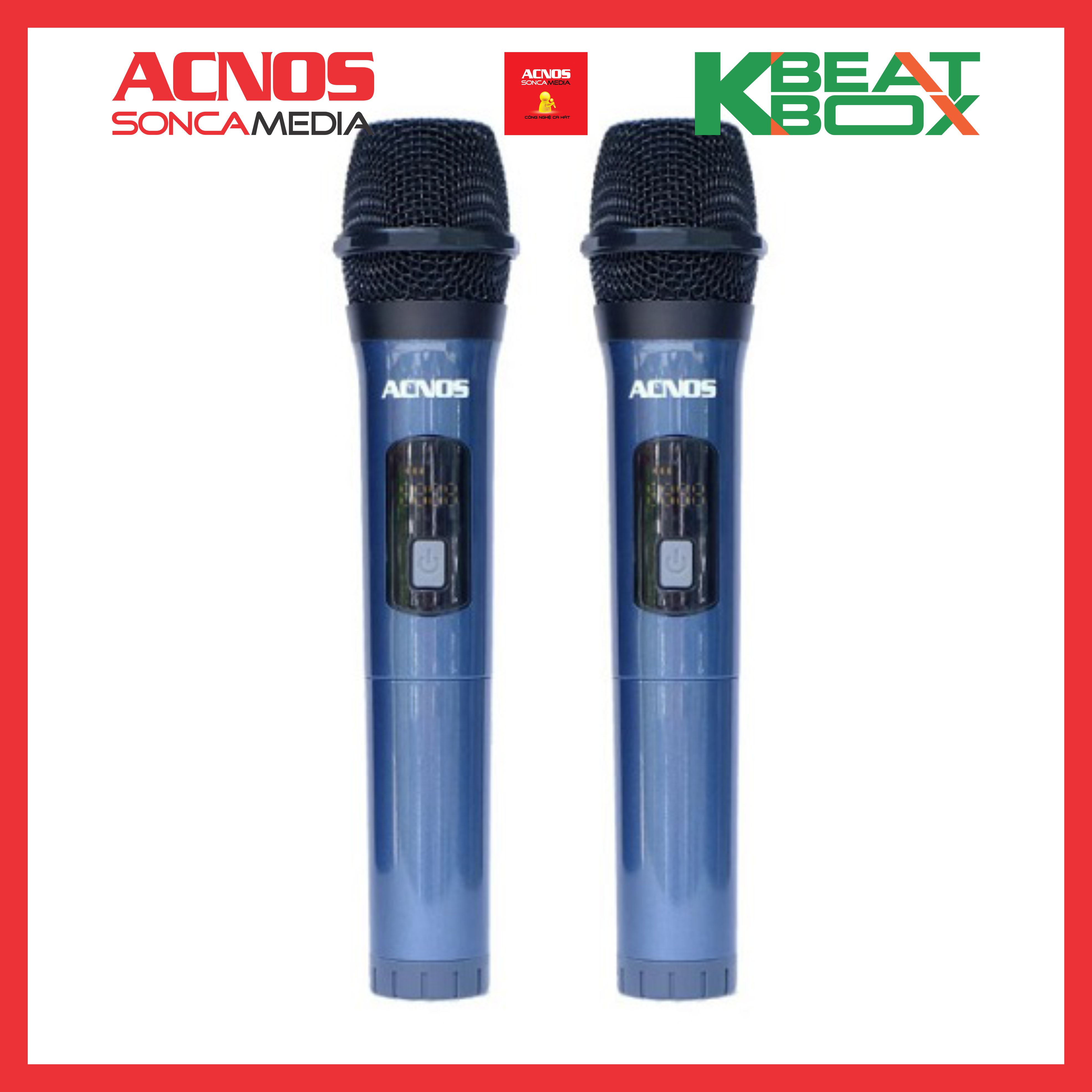 Micro không dây UHF ACNOS KP02 cao cấp - Bảo hành 6 tháng (Micro rời - 1 cặp) [HÀNG CHÍNH HÃNG]