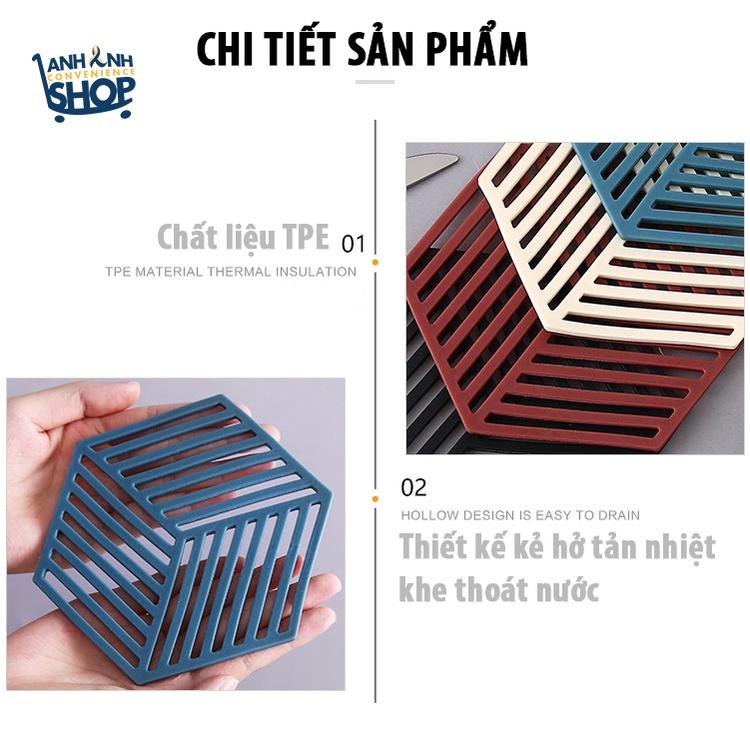 Lót Nồi Cách Nhiệt Chất Liệu TPE Hình Ngũ Giác