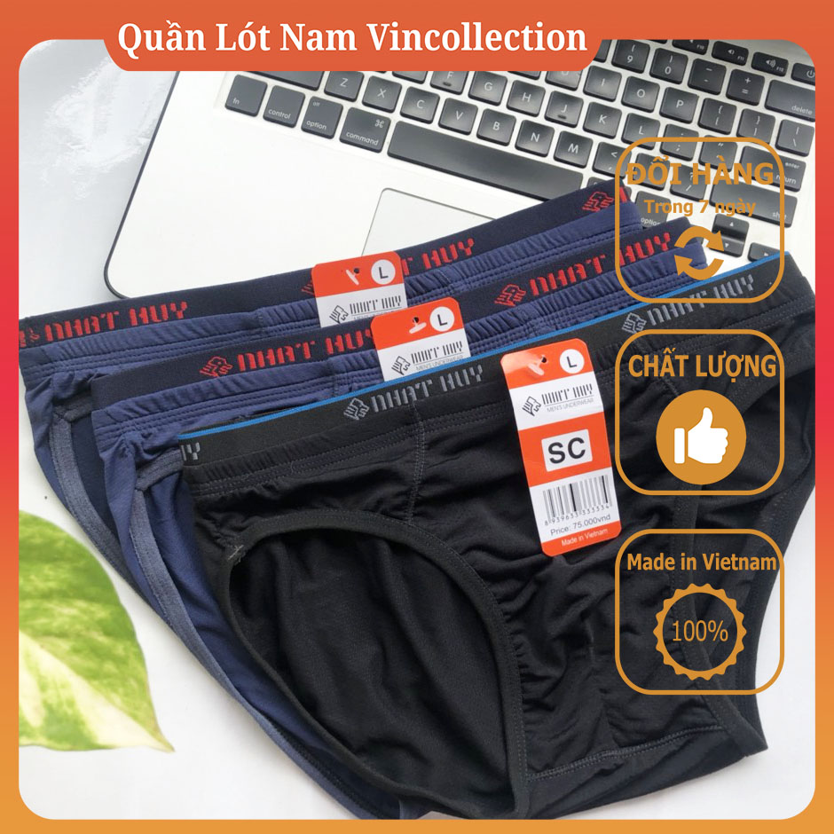 |Combo 7| Quần Lót Nam Chéo Nhật Huy Cotton Co Giãn 4 Chiều Cao Cấp Quần Lót Của Nam quần nhỏ nam sexy tam giác của nam học sinh cotton đẹp cao cấp  - Quần Lót Nam Vincollection