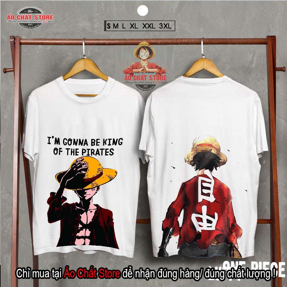 Áo Thun One Piece LUFFY MŨ RƠM Cực Đẹp Giá Rẻ - Áo LUFFY KING OF PIRATES Tshirt OP155