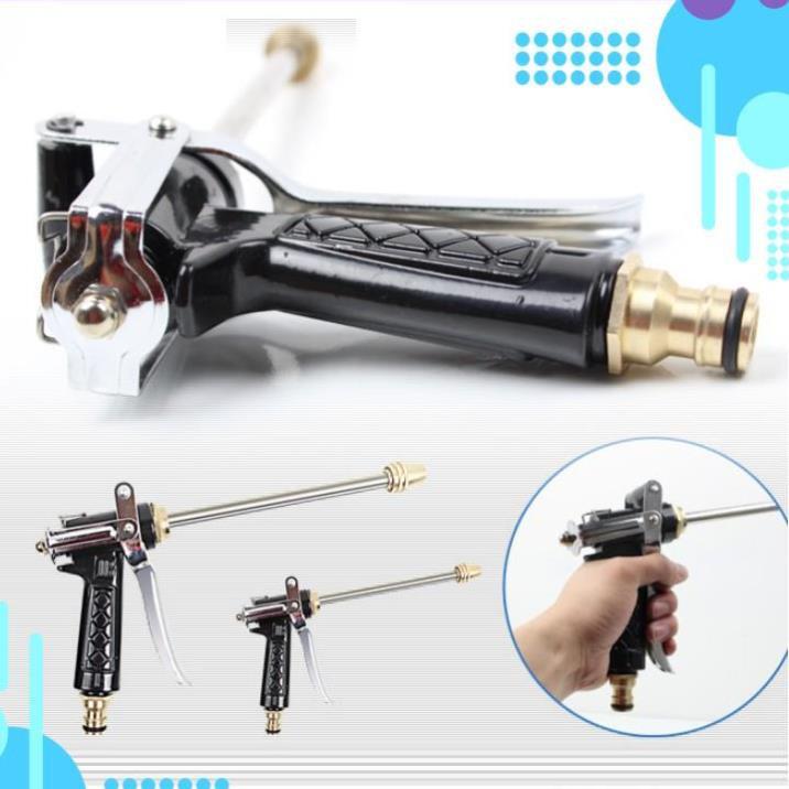 Bộ dây vòi xịt nước rửa xe, tưới cây . tăng áp 3 lần, loại 20m 206318 đầu đồng, cút+ tặng đai
