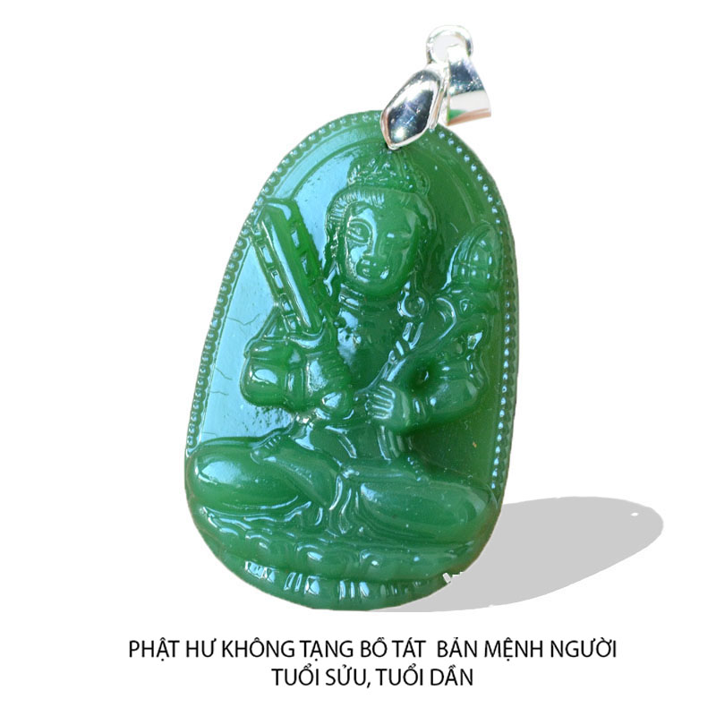 Mặt dây chuyền phật Đại Nhật Như Lai màu xanh - Phật bản mệnh