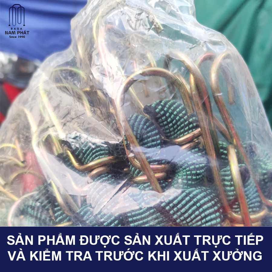 Dây ràng xanh lớn, dây su dẹp, dây chun chằn hàng 2 đầu móc loại tốt 2m5