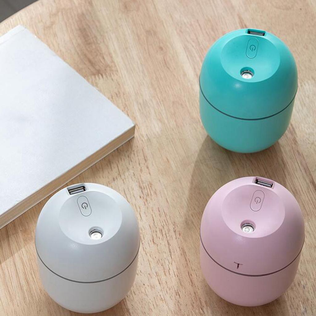 Mini Ultrasonic Humidifier 220ml Small Aroma Diffuser LED Light  White