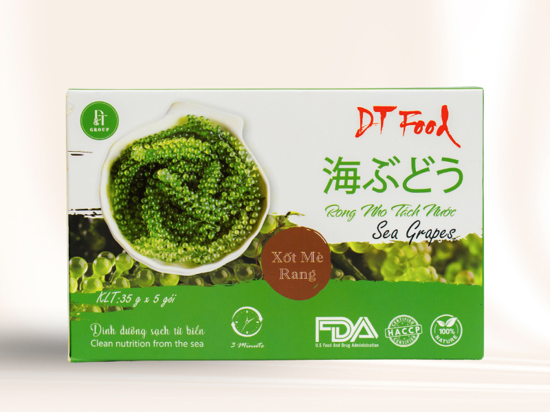 Rong Nho Tách Nước DTFOOD Hộp 175g (5 Gói x 35g) Giàu Dinh Dưỡng