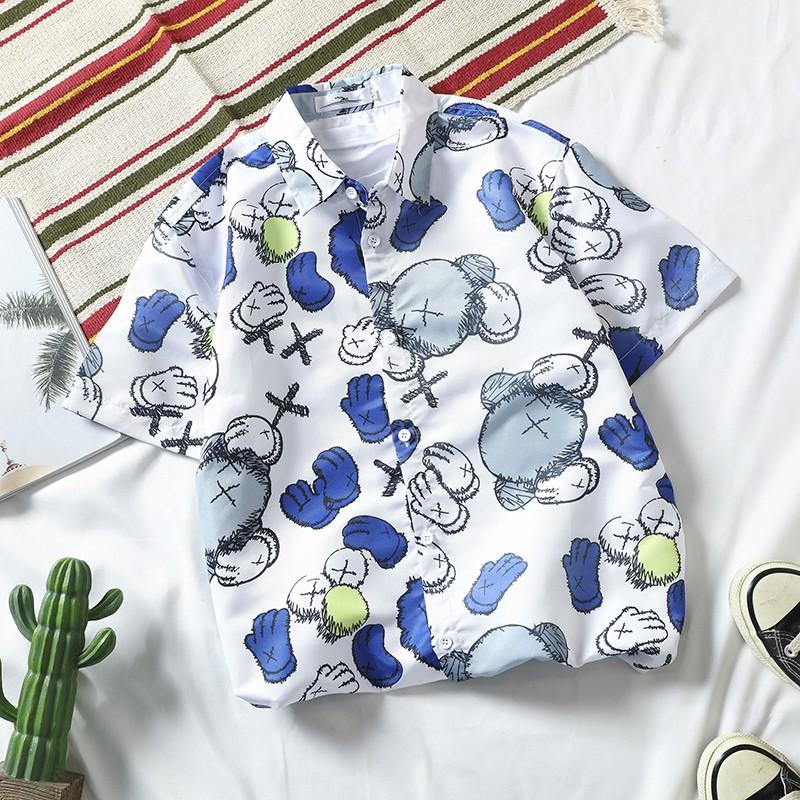 Áo sơ mi tay ngắn in họa tiết thời trang cá tính dành cho nam