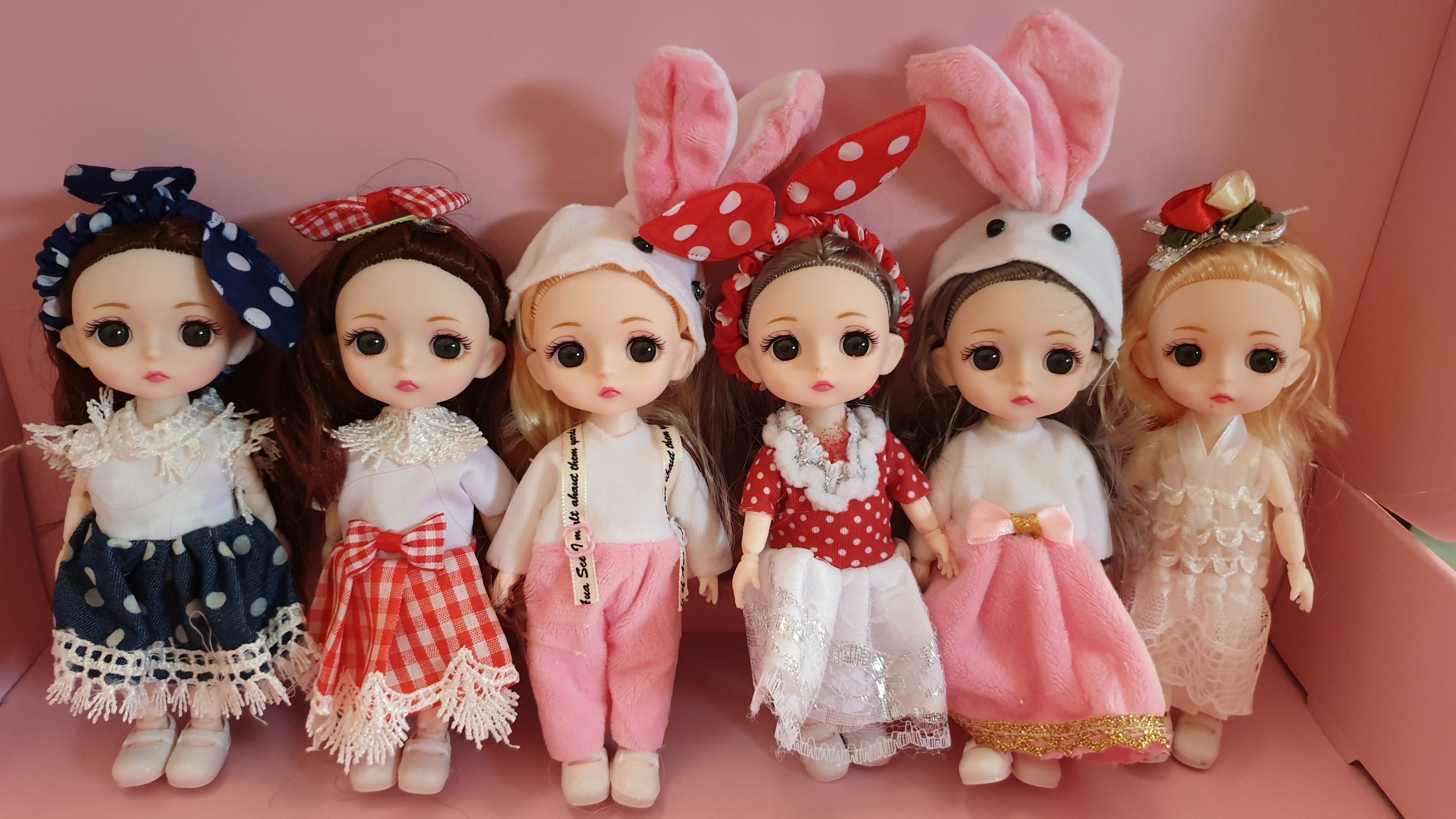 Búp Bê Elsa Anna Hộp 6 Búp Bê Chibi Hàng Cao Cấp Cho Bé Gái