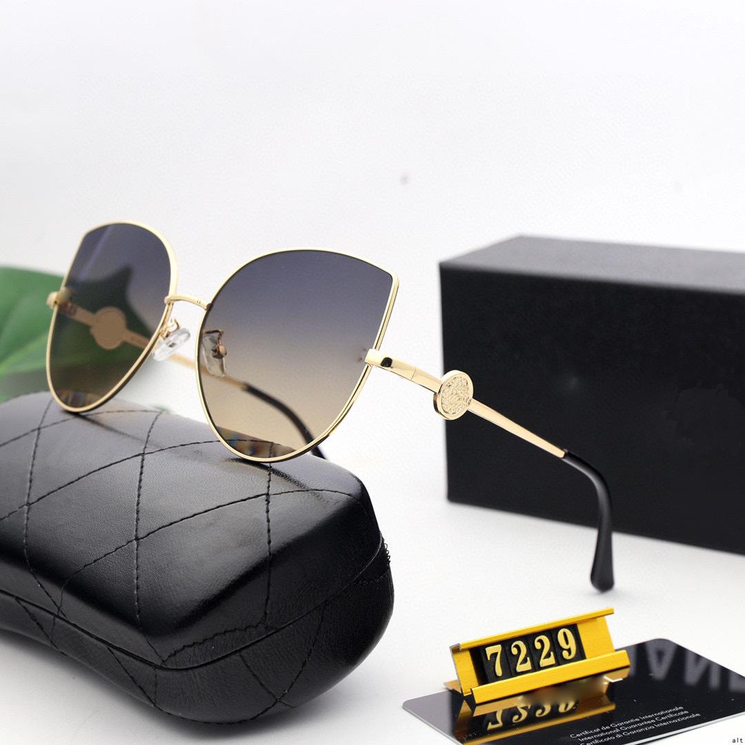 Mới Thời Trang Mắt Mèo Kính Mát Thương Hiệu Kính Mát UV400 Gradient Màu Không Gọng Kính Gafas De Sol Mujer