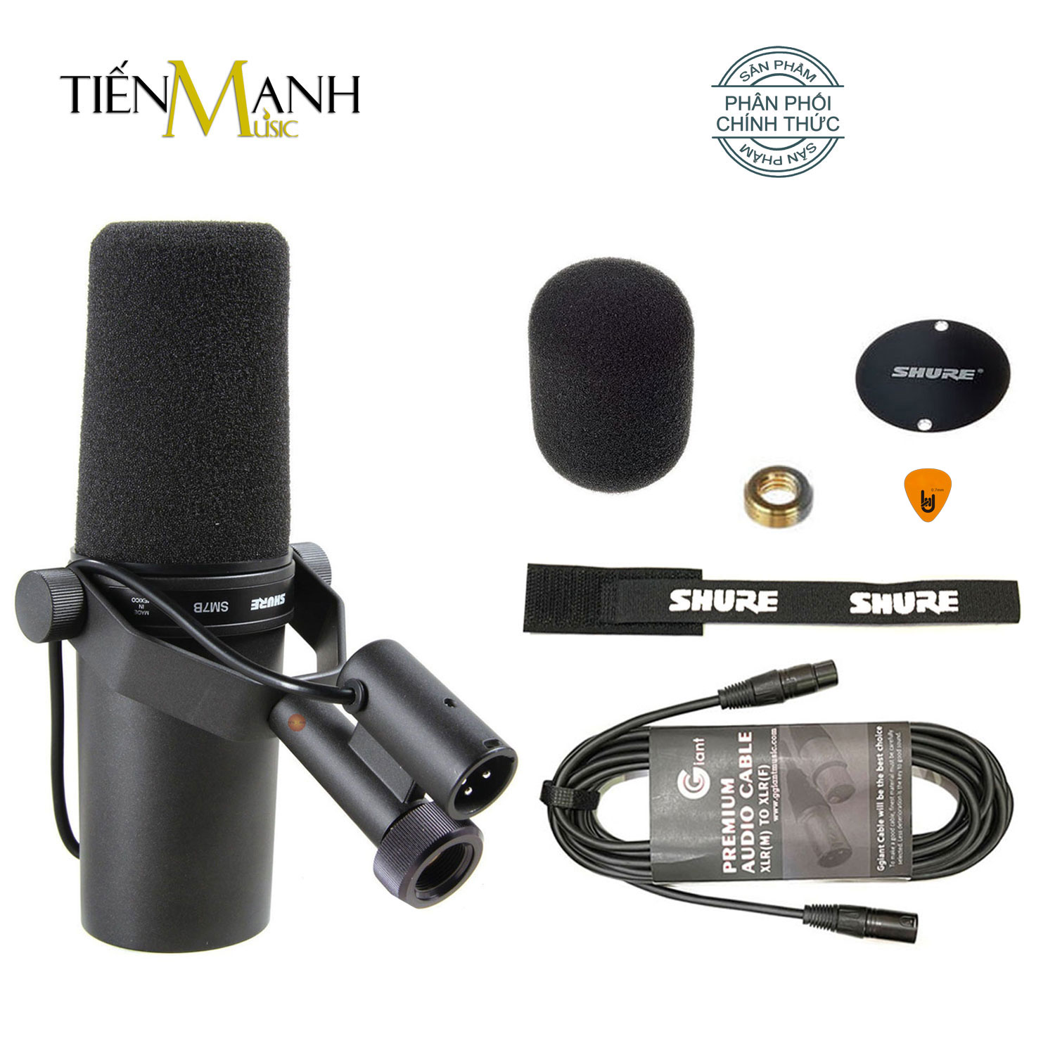 Mic Shure SM7B Micro Thu Âm Phòng Thu Studio Microphone Biểu Diễn Chuyên Nghiệp Hàng Chính Hãng USA - Kèm Móng Gẩy DreamMaker