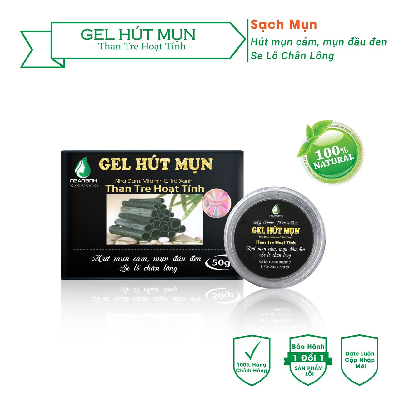 Gel Hút Mụn Than Tre Hoạt Tính (50g)