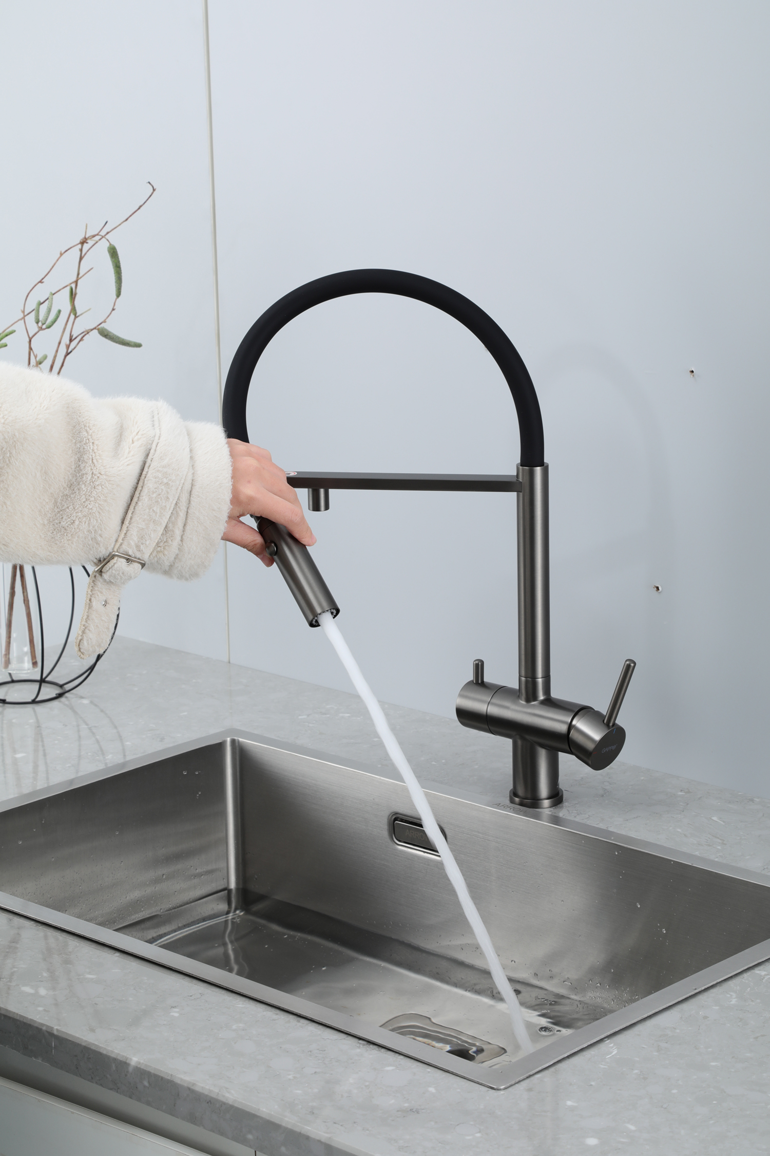 VÒI BẾP CAO CẤP TÍCH HỢP RO  NHẬP KHẨU NGA GAPPO MÀU PVD G4397-89 - HÀNG CHÍNH HÃNG