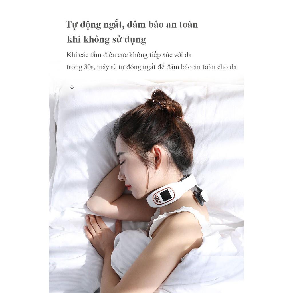 Máy Massage Cổ - 6 Đầu Mát Xa Thông Minh, 12 Mức Cường Độ Tác Động Lên Vùng Cổ Hỗ Trợ Giảm Đau Mỏi