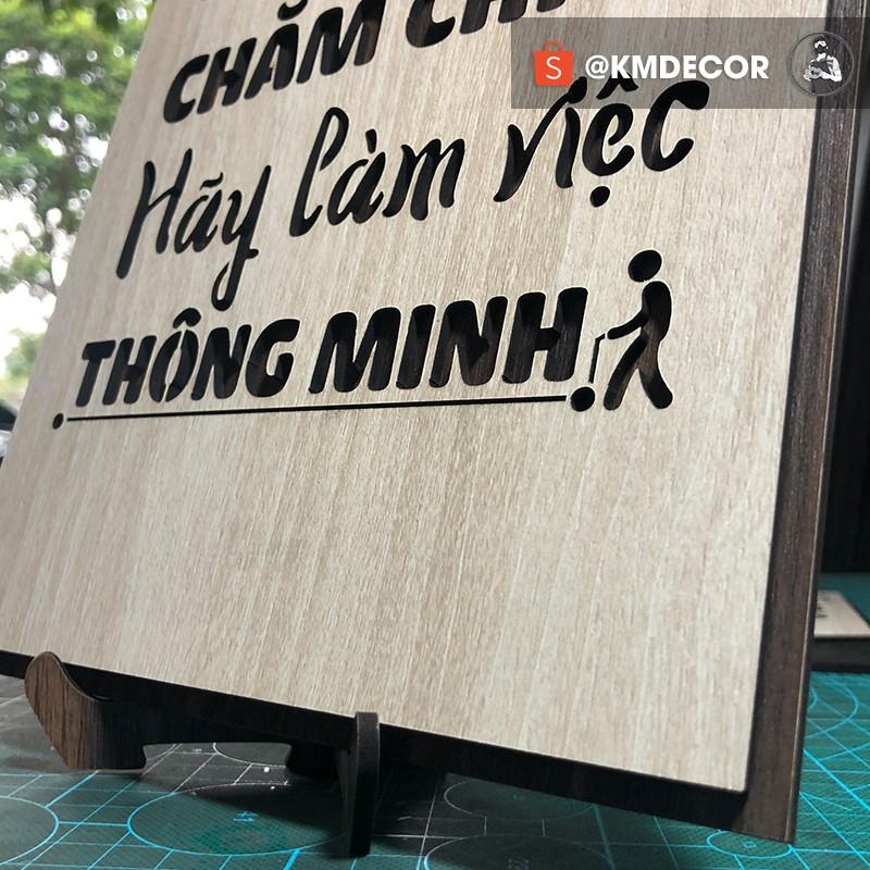 Mẫu tranh "đừng làm việc chăm chỉ hãy làm việc thông minh" - Tranh tạo động lực treo tường trang trí văn phòng
