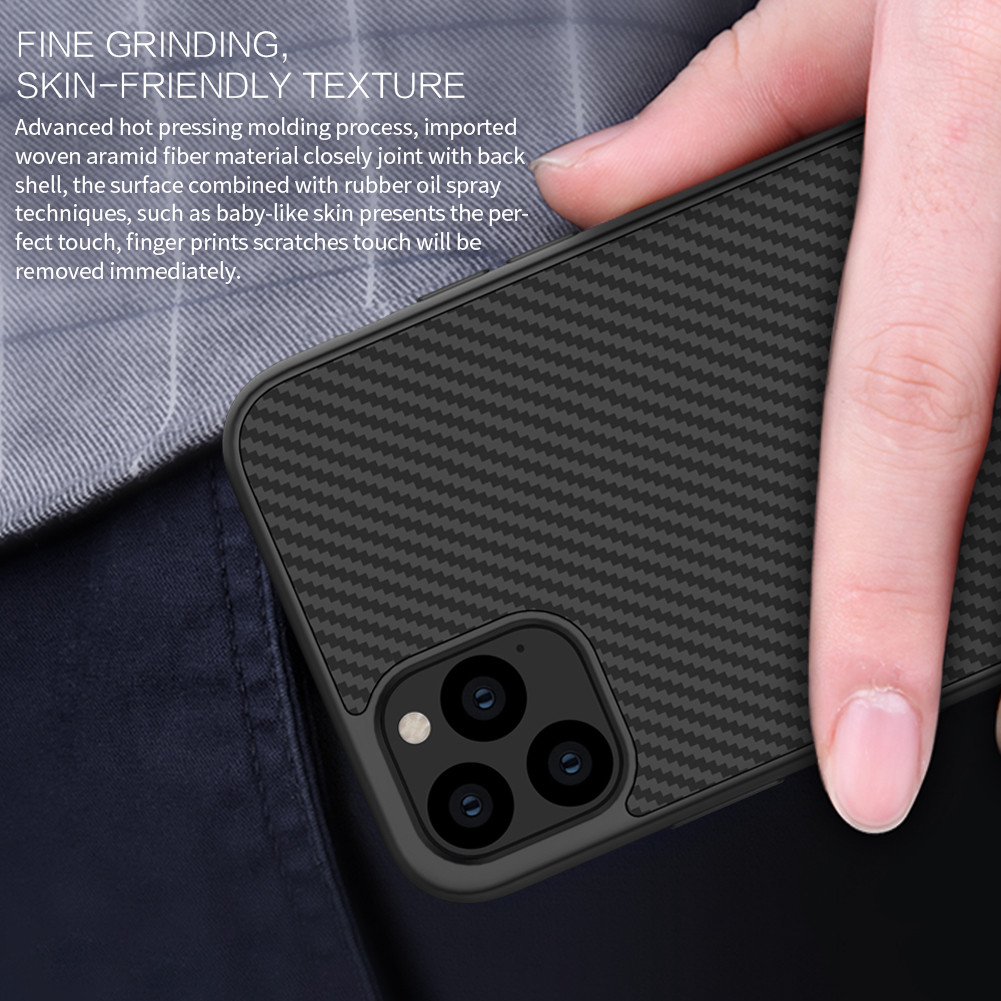 Ốp lưng sợi Carbon cho iPhone 11 Pro Max hiệu Nillkin - Hàng chính hãng