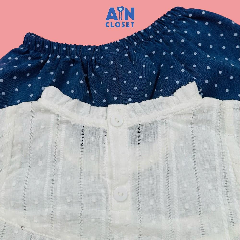 Bộ quần áo Lửng bé gái họa tiết Bi Xanh Tiểu Thư Cotton - AICDBGHKEPDD - AIN Closet