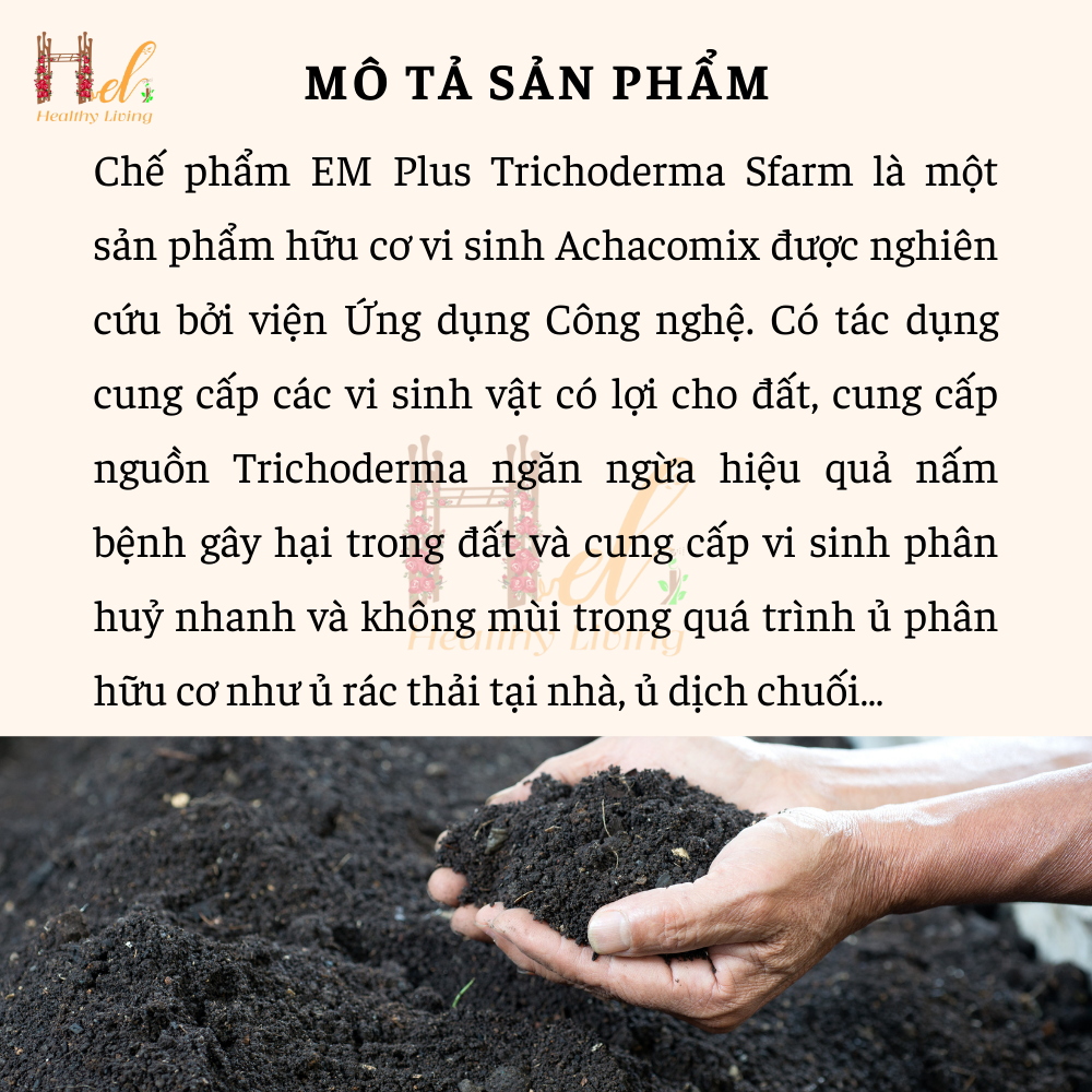 Chế Phẩm Vi Sinh EM EMUNIV Plus Trichoderma Sfarm 200g