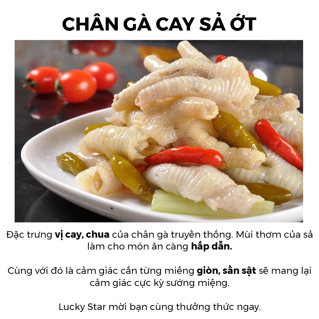 Chân gà cay sả ớt Việt Nam - đồ ăn vặt siêu ngon gói 40g, chân gà sạch Hey Yo đảm bảo ATTP (1 chiếc)