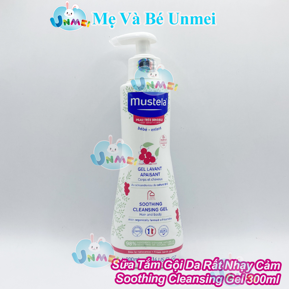 Sữa Tắm Gội Cho Trẻ Sơ Sinh Và Em Bé Da Nhạy Cảm Mustela (300ml)