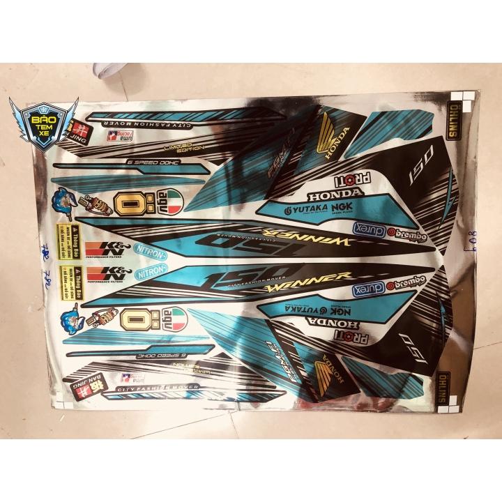 Tem rời dán xe winner gtr crom dán xe đen