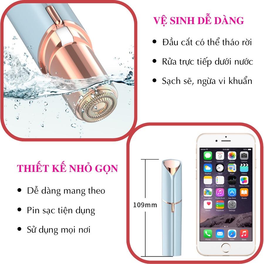 Bút cạo lông phụ nữ cao cấp Boorui02 - Máy triệt toàn thân,thẩm mỹ,an toàn cho phái đẹp sạc USB - Hàng loại 1