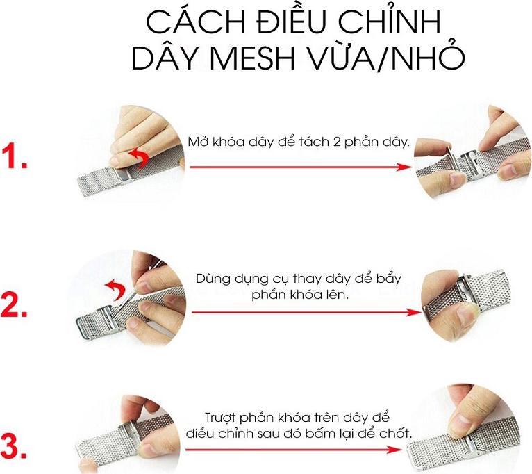 Dây đồng hồ lưới Mesh