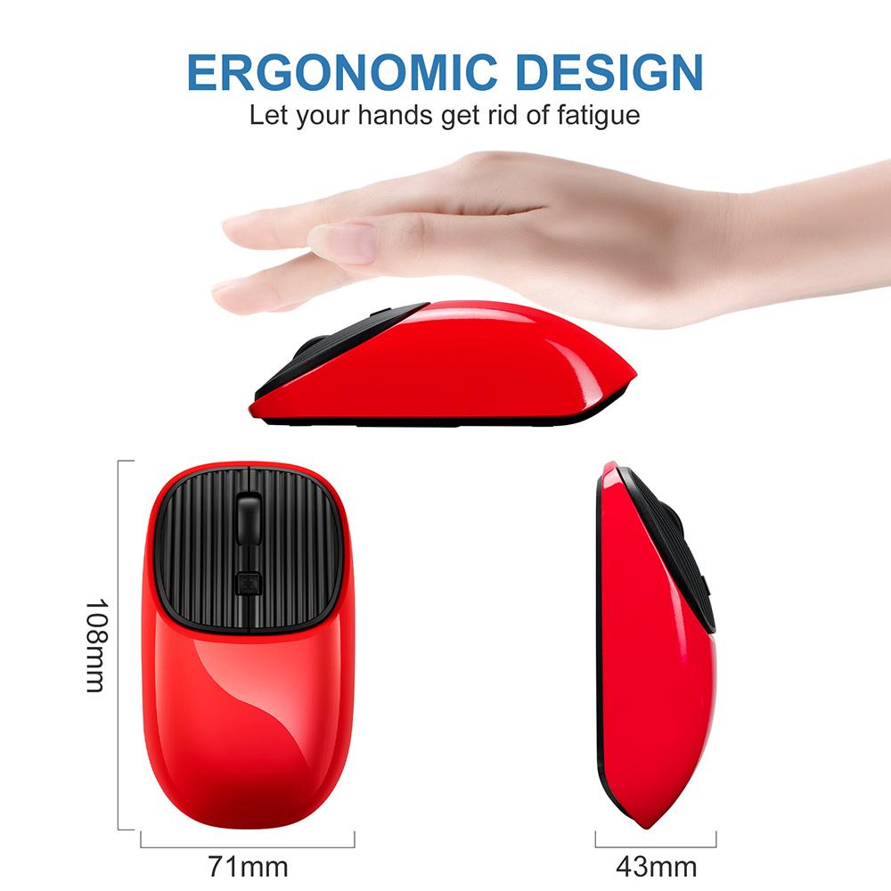 2.4G USB Sạc Không Dây Chuột Quang Chơi Game Chuột 1600Dpi Được Xây Dựng Trong Pin Sạc Nhà Chuột Chơi Game Cho máy Tính Laptop