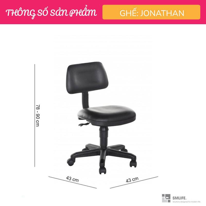 Ghế xoay nhân viên bọc da SMLIFE Jonathan