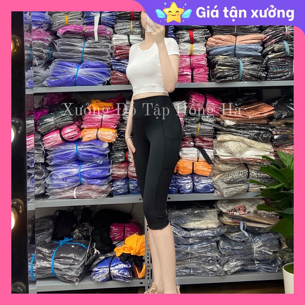 ️ Ảnh thật 100% ️ Quần lửng tập gym , yoga nữ - Quần lửng đen thể thao nữ - quần lửng trơn màu ️