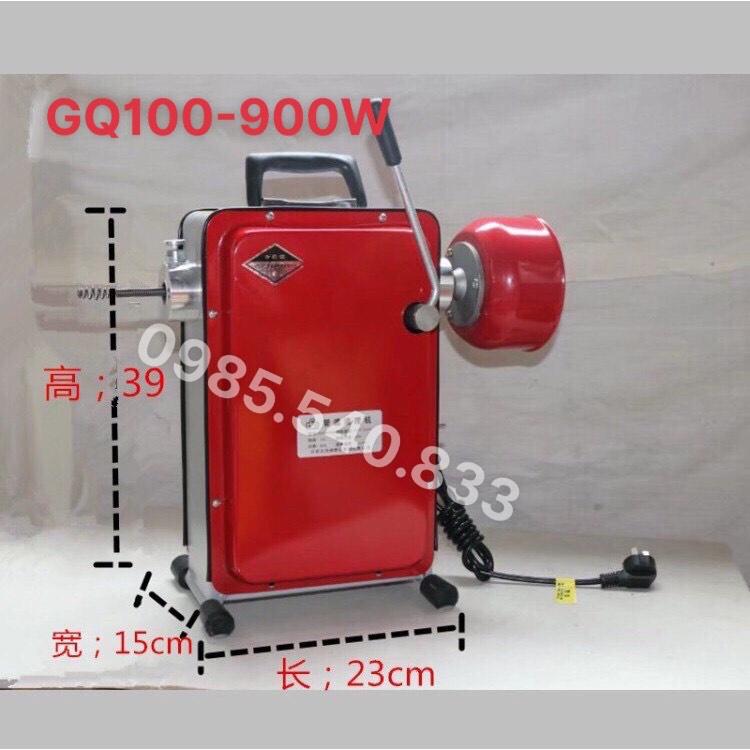 Máy thông tắc đường ống GQ100-900W,Tặng kèm 2 cuộn dây phi 8,16mm