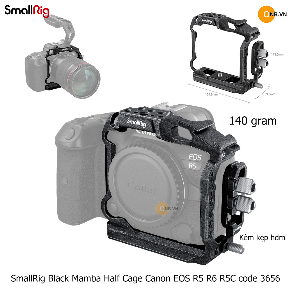 SmallRig Black Mamba Half Cage Canon EOS R5 R6 R5C code 3656