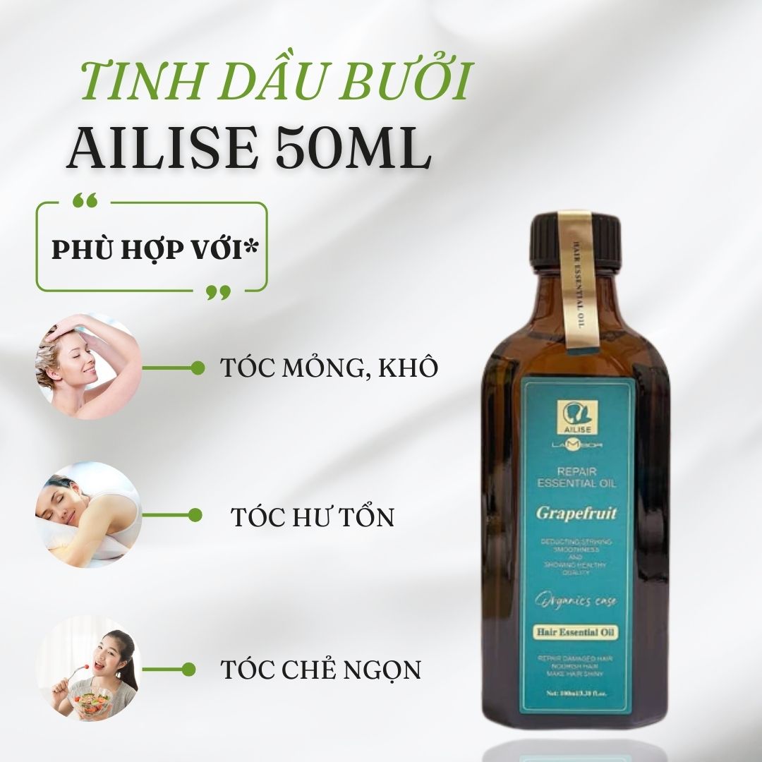 Tinh Dầu Dưỡng Tóc Ailise 100ML Phục Hồi Cấp Ẩm Chăm Sóc Tóc Hư Tổn Mùi thơm Sang trọng