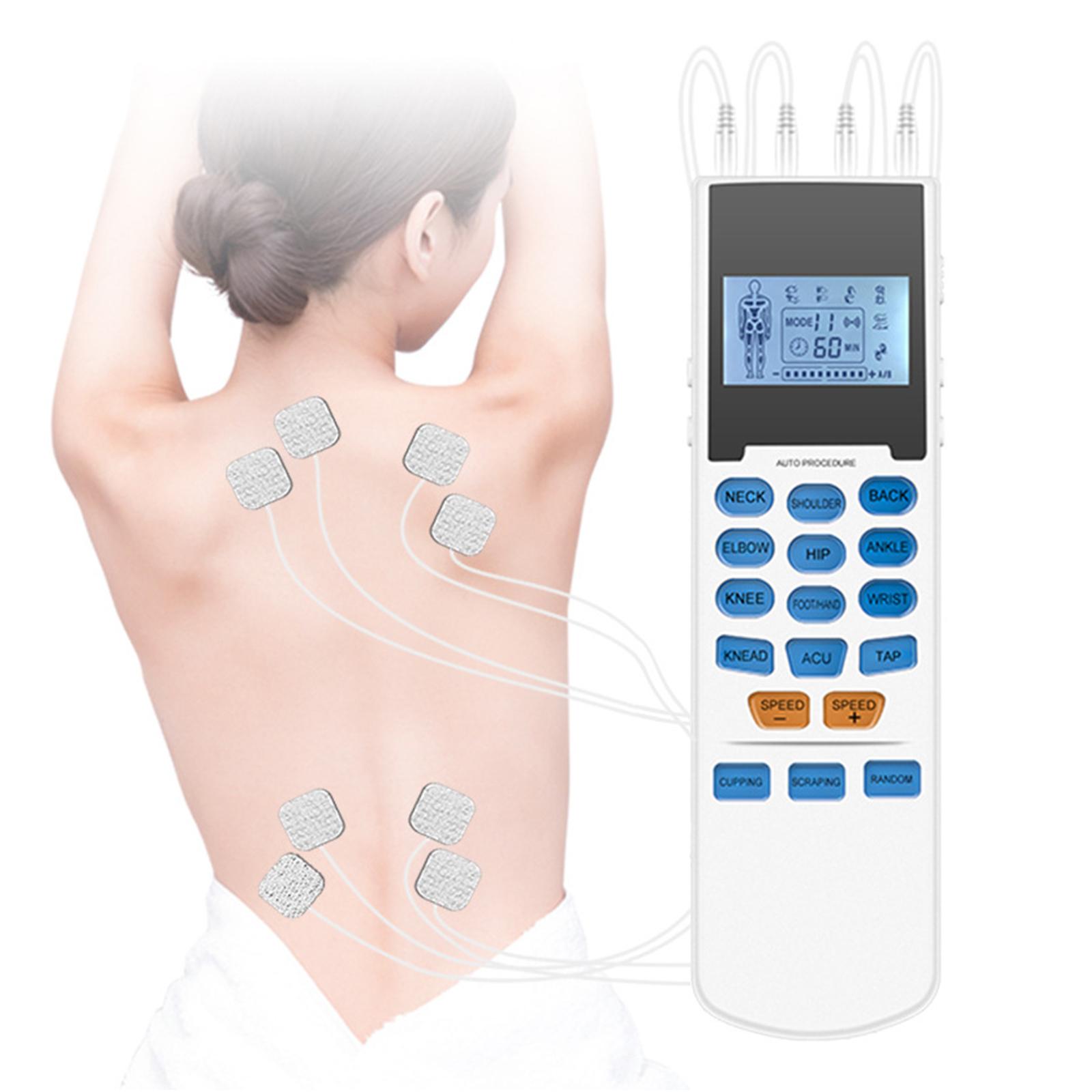 Máy Massage Cầm Tay Dán Đệm Xoa Bóp Kích Thích Cơ Giảm Đau Với 15 Chế Độ & 4 Đầu Ra 8 Miếng Đệm