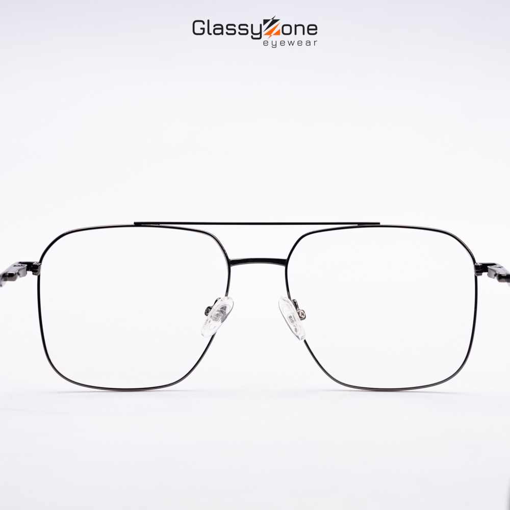 Gọng kính cận, Mắt kính giả cận kim loại phi công Form vuông thời trang Nam Nữ Avery Kaden - GlassyZone