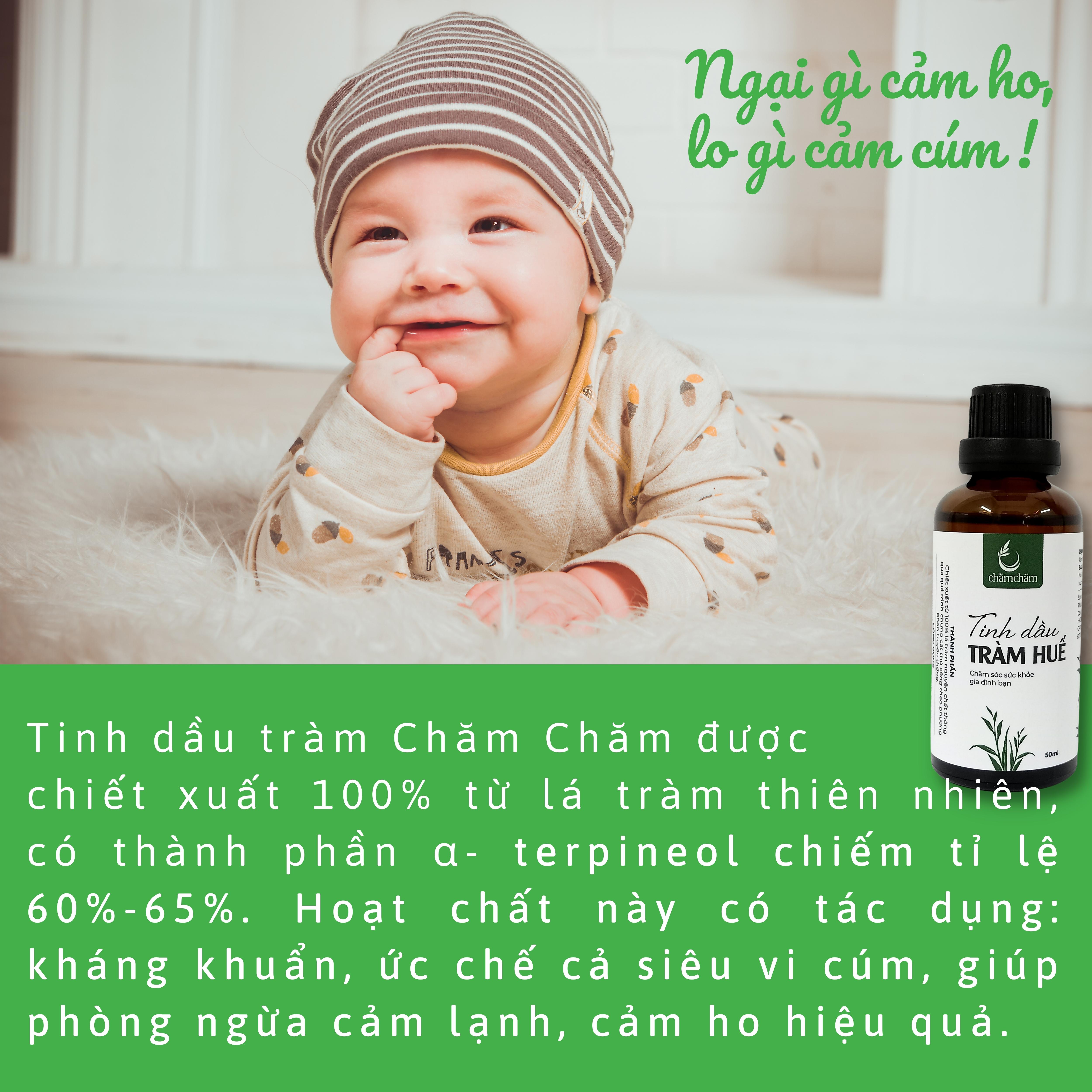 Combo 2 chai Tinh dầu tràm Huế nguyên chất Chăm Chăm 50ml và 10ml loại cao cấp - giá sỉ