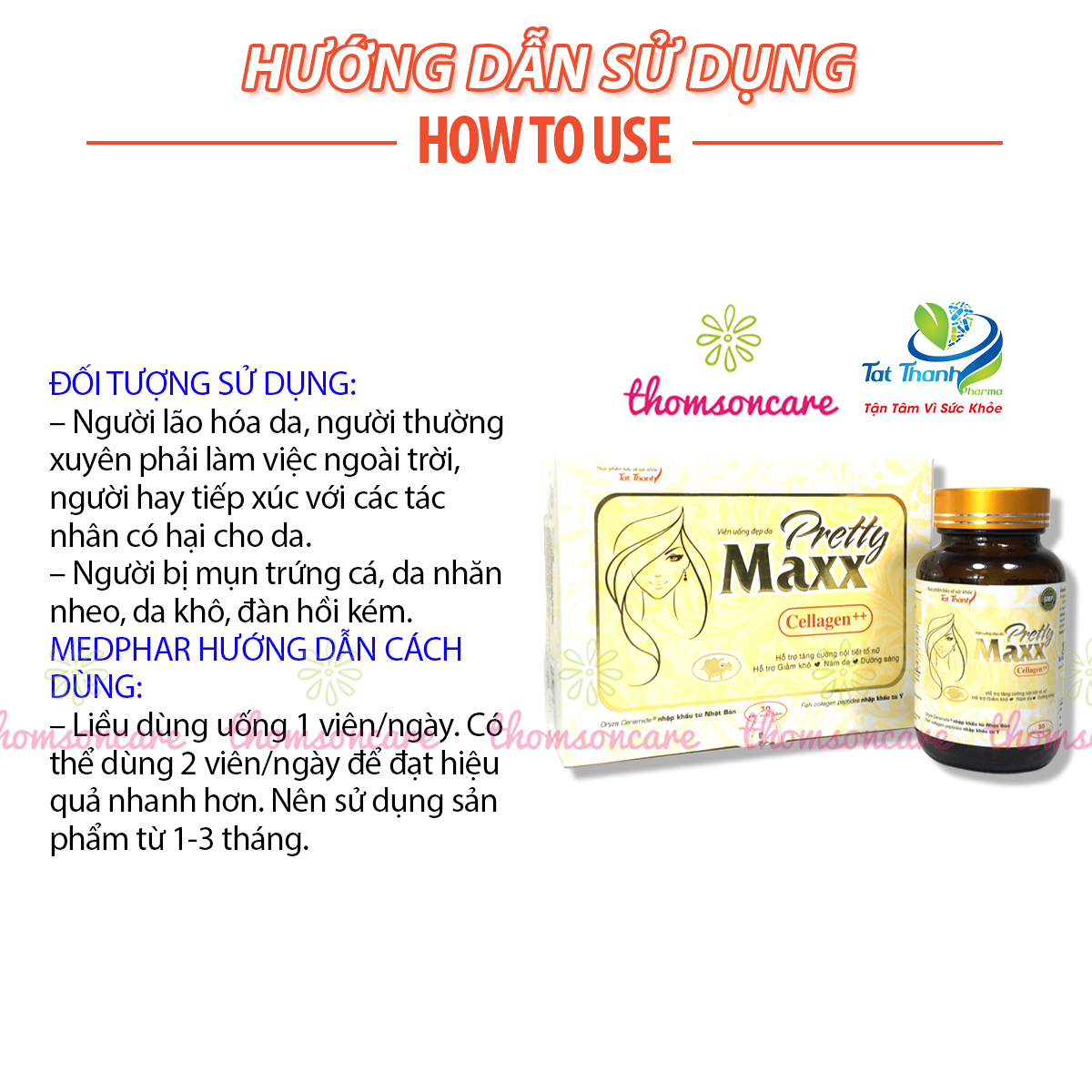 Pretty Maxx - Viên uống đẹp da, tăng cường nội tiết tố nữ - Hộp 30viên từ nhau thai cừu, collagen, hoa anh thảo