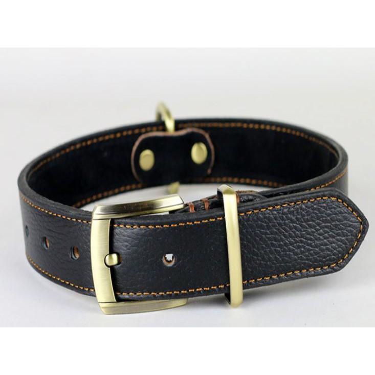 Vòng cổ da bò loại đẹp khóa cài thắt lưng cho chó nhỏ và lớn malinois ,gsd,doberman,v.v...