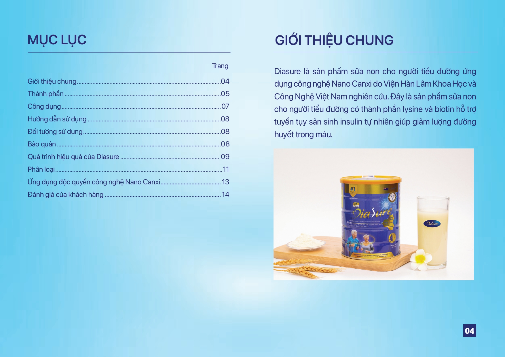 Sữa Non Diasure 850Gbổ sung thêm Nano Canxi, Omega3,... Sữa dành cho người tiểu đường