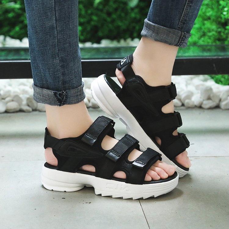 Giày Sandal nữ đế bánh mì cá tính S112