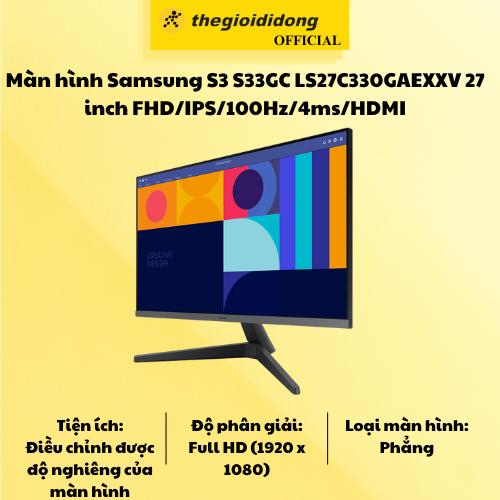 Màn hình Samsung S3 S33GC LS27C330GAEXXV 27 inch FHD/IPS/100Hz/4ms/HDMI - Hàng Chính Hãng