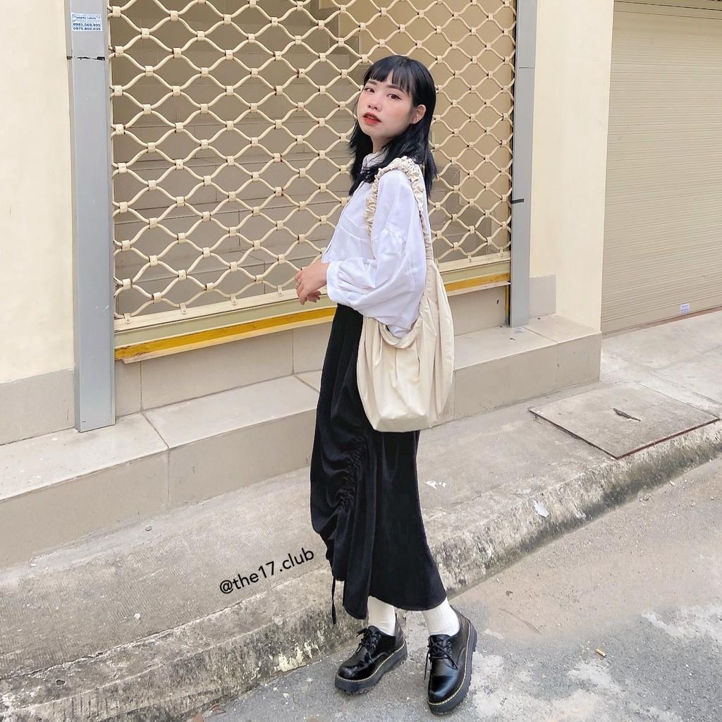 SUZUKO SKIRT The 17 Club - Chân váy rút dây lệch tà